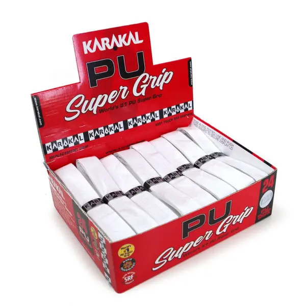 Karakal PU Super Replacement Grip (White) 24 box