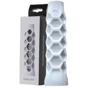 Image of a white Hesacore grip for padel racket