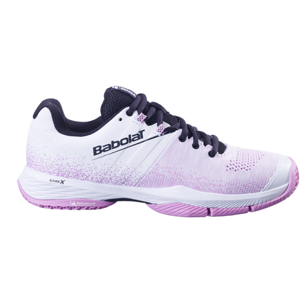 Babolat Womens Sensa Padel Shoes (White/Lilac) (2025)