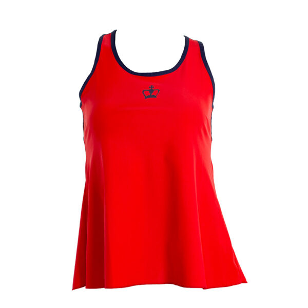 Black Crown Colima Womens Vest Top (Red/Navy)