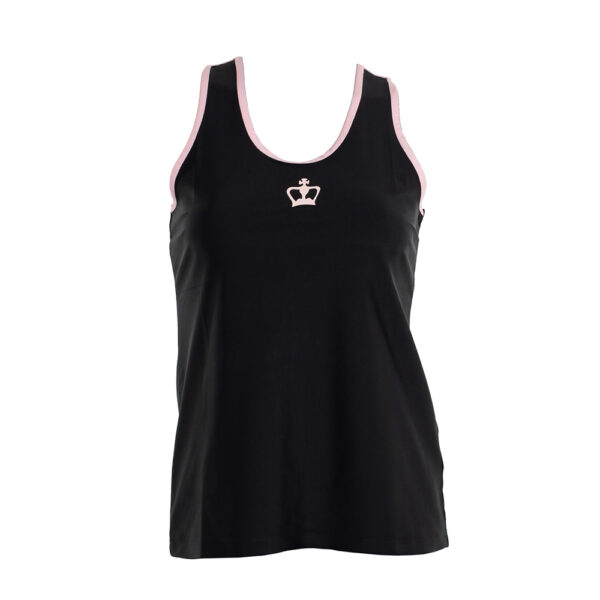 Black Crown Juarez Womens Vest Top (Black/Pink)