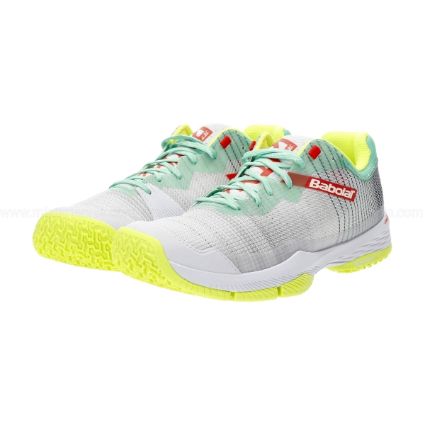 Babolat Jet Ritma Womens Padel Shoes (Grey/Spring Bouquet)