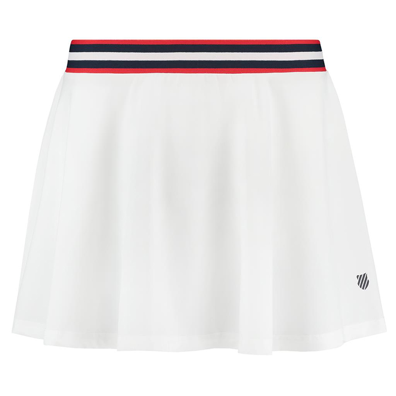 K-Swiss Womens Heritage Sport Pleat Skirt (White) - Size: Large
