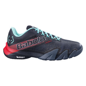 Babolat Mens Jet Premura 2 Juan Lebron Padel Shoes (Black/Fiesta Red) - Size 6 UK