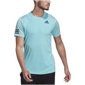 Adidas Mens Club 3 Stripe T-Shirt (Aqua) - Size: XX-Large