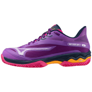 Mizuno Womens Wave Exceed Light 2 Padel Shoe (Hyacinth/White/Fuchsia Purple) - Size 7.5 UK