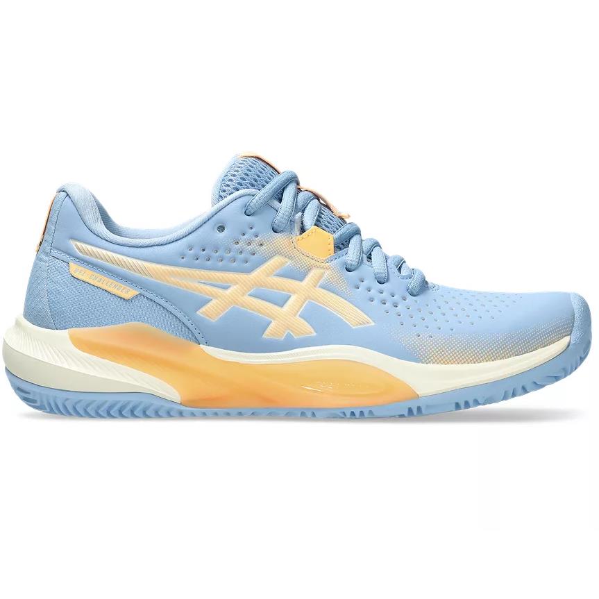Asics Womens Gel-Challenger 15 Padel Shoe (Stone Wash/Orange Glow) 2025  - Size: 6 UK